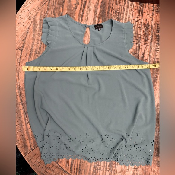 Zenobia 2x Blouse Teal Blue - Picture 4 of 6